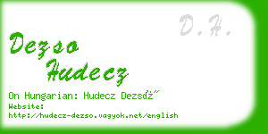 dezso hudecz business card